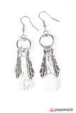 Paparazzi "Better With Feathers" White Earrings Paparazzi Jewelry