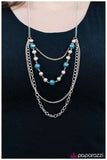 Paparazzi "Betwixt" Blue Necklace & Earring Set Paparazzi Jewelry