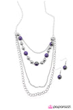 Paparazzi "Betwixt" Purple Necklace & Earring Set Paparazzi Jewelry