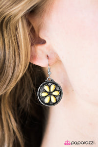 Paparazzi "Bet Your Bottom SAND-Dollar" Yellow Earrings Paparazzi Jewelry