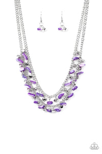 Paparazzi "Pebble Pioneer" Purple Necklace & Earring Set Paparazzi Jewelry