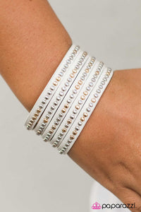 Paparazzi "Big Hitter" White Wrap Bracelet Paparazzi Jewelry