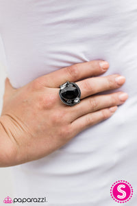 Paparazzi "Big Talk" Black Ring Paparazzi Jewelry