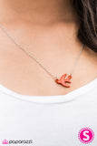 Paparazzi "Bird On A Wire" Orange Necklace & Earring Set Paparazzi Jewelry