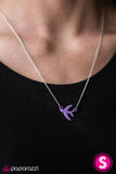 Paparazzi "Bird On A Wire" Purple Necklace & Earring Set Paparazzi Jewelry