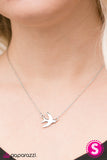 Paparazzi "Bird On A Wire" Silver Necklace & Earring Set Paparazzi Jewelry