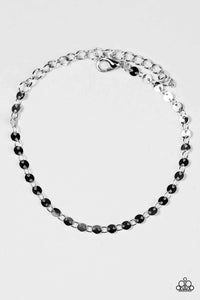 Paparazzi "Shine On Me" Black Gunmetal Flat Disc Bracelet Paparazzi Jewelry