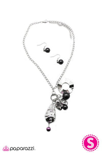 Paparazzi "All In Good Cheer" Black Necklace & Earring Set Paparazzi Jewelry