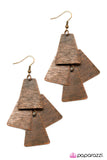 Paparazzi "Blank Space - Copper" earring Paparazzi Jewelry