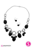 Paparazzi "Blast From The Past" Black Necklace & Earring Set Paparazzi Jewelry