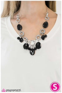 Paparazzi "Blast From The Past" Black Necklace & Earring Set Paparazzi Jewelry