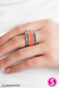 Paparazzi "Blaze of Glory" Orange Ring Paparazzi Jewelry