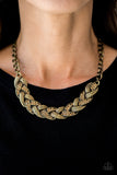 Paparazzi "Blind Side - Brass" necklace Paparazzi Jewelry