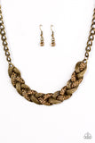 Paparazzi "Blind Side - Brass" necklace Paparazzi Jewelry