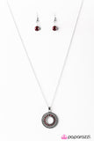 Paparazzi "BLING The Noise" Red Necklace & Earring Set Paparazzi Jewelry