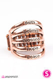 Paparazzi "Blissfully Blessed" Copper Ring Paparazzi Jewelry
