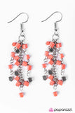 Paparazzi "BLOCK and Roll" Orange Earrings Paparazzi Jewelry