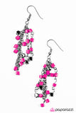 Paparazzi "BLOCK and Roll - Pink" earring Paparazzi Jewelry