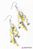 Paparazzi "BLOCK and Roll - Yellow" earring Paparazzi Jewelry