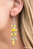 Paparazzi "BLOCK and Roll - Yellow" earring Paparazzi Jewelry