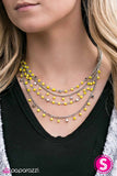 Paparazzi "BLOCK Star - Yellow" necklace Paparazzi Jewelry