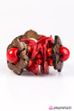 Paparazzi "Bloomin Bali - Red" bracelet Paparazzi Jewelry
