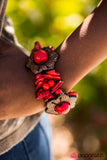 Paparazzi "Bloomin Bali - Red" bracelet Paparazzi Jewelry