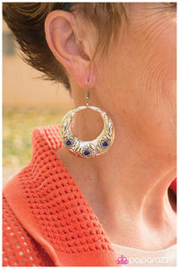 Paparazzi "Blooming Borders" Blue Earrings Paparazzi Jewelry