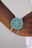 Paparazzi "Blooming Deserts" Blue Bracelet Paparazzi Jewelry