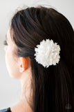 Paparazzi "Blooming Fields" White Hair Clip Paparazzi Jewelry