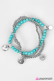 Paparazzi "Bloom Out! - Blue" bracelet Paparazzi Jewelry