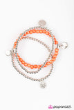 Paparazzi "Bloom Out! - Orange" bracelet Paparazzi Jewelry