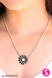 Paparazzi "Bloom With Grace" Black Necklace & Earring Set Paparazzi Jewelry