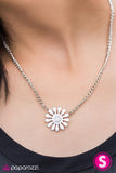 Paparazzi "Bloom With Grace" White Necklace & Earring Set Paparazzi Jewelry