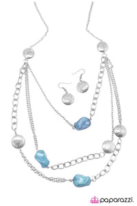 Paparazzi "Interstellar" Blue Necklace & Earring Set Paparazzi Jewelry