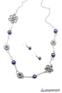Paparazzi "Namaste"  Blue Necklace & Earring Set Paparazzi Jewelry