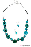 Paparazzi "Boardwalk Beauty" Blue Necklace & Earring Set Paparazzi Jewelry