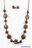 Paparazzi "Boardwalk Beauty" Brown Necklace & Earring Set Paparazzi Jewelry