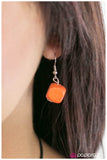 Paparazzi "Boardwalk Beauty" Orange Necklace & Earring Set Paparazzi Jewelry