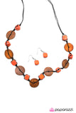 Paparazzi "Boardwalk Beauty" Orange Necklace & Earring Set Paparazzi Jewelry