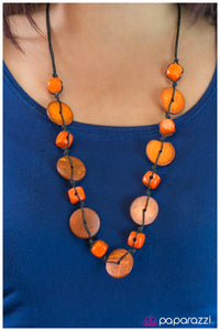 Paparazzi "Boardwalk Beauty" Orange Necklace & Earring Set Paparazzi Jewelry