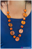 Paparazzi "Boardwalk Beauty" Orange Necklace & Earring Set Paparazzi Jewelry