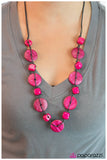 Paparazzi "Boardwalk Beauty" Pink Necklace & Earring Set Paparazzi Jewelry
