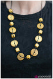 Paparazzi "Boardwalk Beauty" Yellow Necklace & Earring Set Paparazzi Jewelry