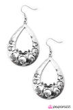 Paparazzi "Bohemian Rhapsody" White Earrings Paparazzi Jewelry