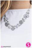 Paparazzi "Bon Adventure!" Silver Necklace & Earring Set Paparazzi Jewelry