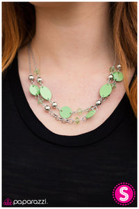 Paparazzi "Bon Adventure!" Green Necklace & Earring Set Paparazzi Jewelry