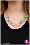 Paparazzi "Bon Adventure!" Green Necklace & Earring Set Paparazzi Jewelry