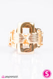 Paparazzi "Boots and Buckles" Gold Ring Paparazzi Jewelry