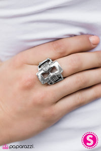 Paparazzi "Boots and Buckles" Silver Ring Paparazzi Jewelry